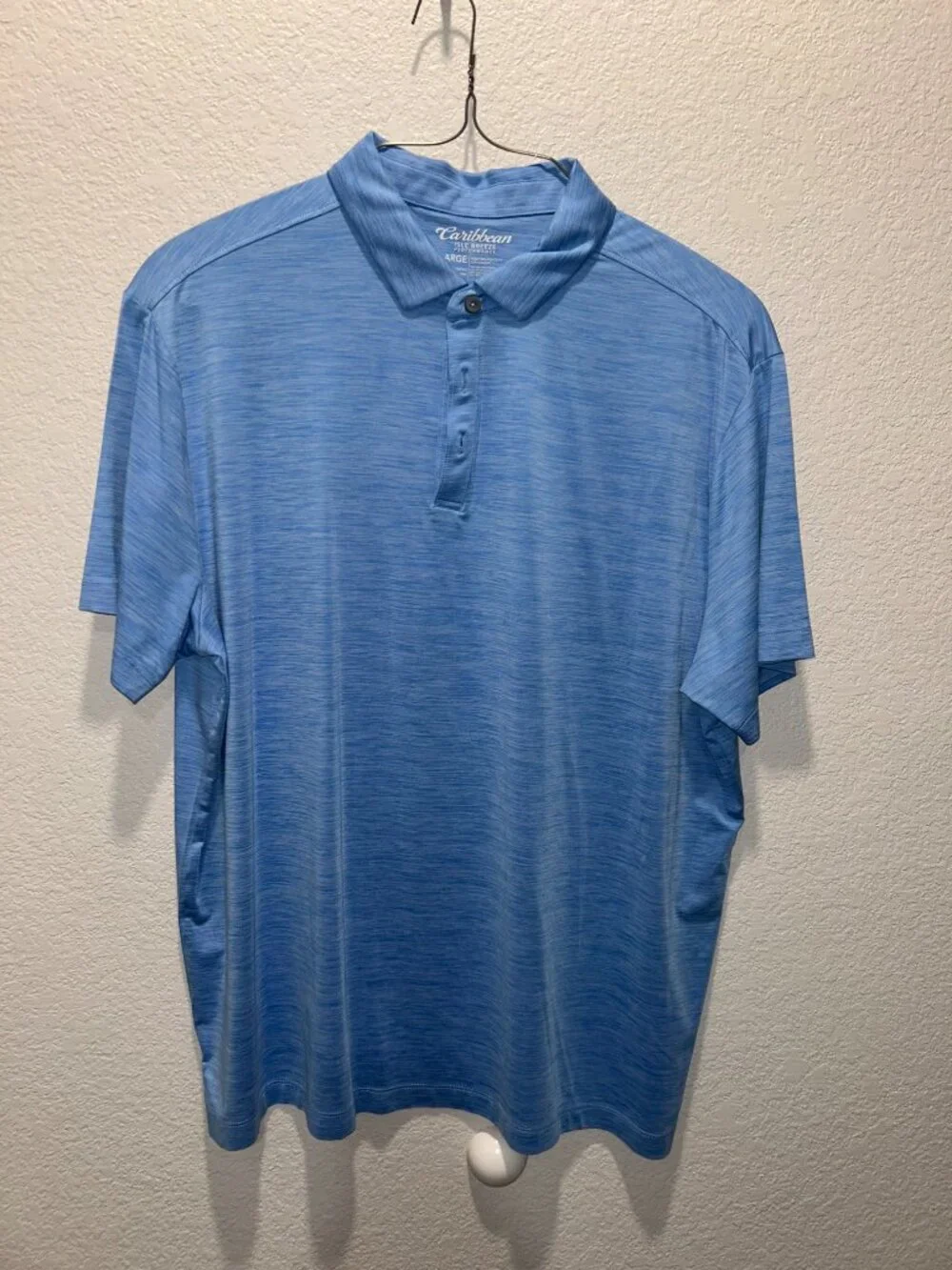 Caribbean‎ Isle Breeze Performance Men's Short Sleeve Polo Shirt Size XL